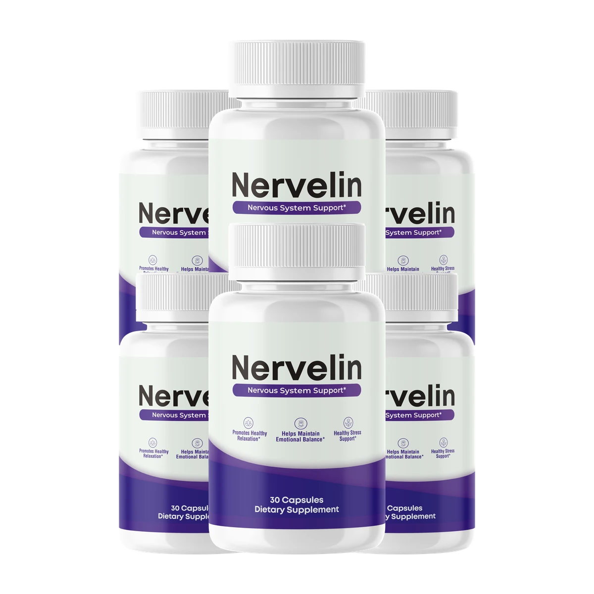 Nervelin supplement six-bottle package